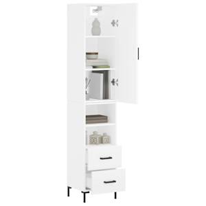 Skříň highboard bílá 34,5 x 34 x 180 cm kompozitní dřevo - obrázek 3