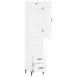 Skříň highboard bílá 34,5 x 34 x 180 cm kompozitní dřevo - obrázek 4