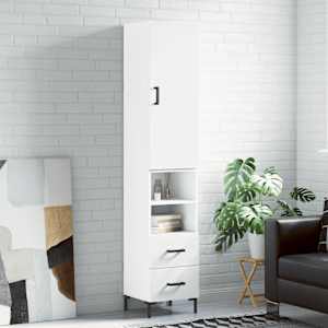 Skříň highboard bílá 34,5 x 34 x 180 cm kompozitní dřevo - obrázek 1