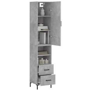 Skříň highboard betonově šedá 34,5x34x180 cm kompozitní dřevo - obrázek 3