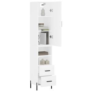 Skříň highboard bílá 34,5 x 34 x 180 cm kompozitní dřevo - obrázek 3