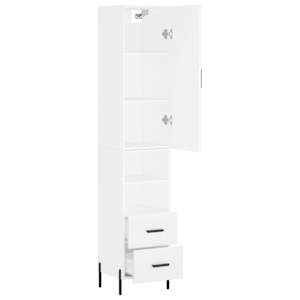 Skříň highboard bílá 34,5 x 34 x 180 cm kompozitní dřevo - obrázek 4