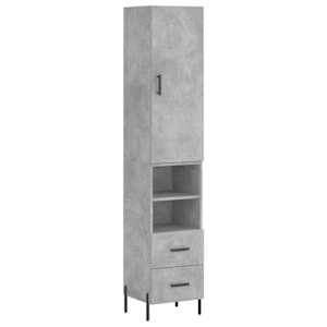 Skříň highboard betonově šedá 34,5x34x180 cm kompozitní dřevo - obrázek 2