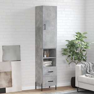 Skříň highboard betonově šedá 34,5x34x180 cm kompozitní dřevo - obrázek 1