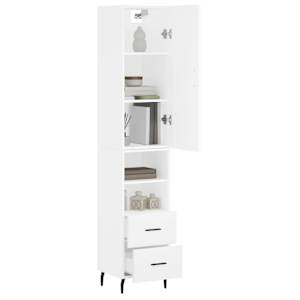 vidaXL Highboard Wei&szlig; 34,5x34x180 cm Holzwerkstoff