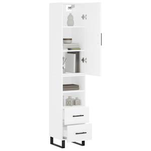 Skříň highboard bílá 34,5 x 34 x 180 cm kompozitní dřevo - obrázek 3