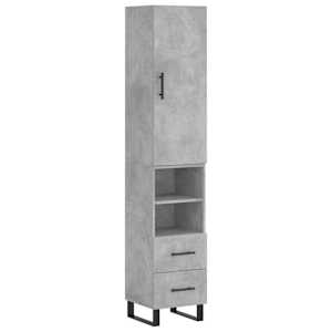 Skříň highboard betonově šedá 34,5x34x180 cm kompozitní dřevo - obrázek 2