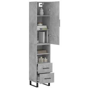 Skříň highboard betonově šedá 34,5x34x180 cm kompozitní dřevo - obrázek 3