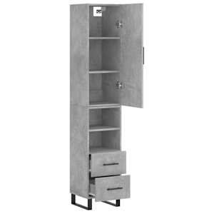 Skříň highboard betonově šedá 34,5x34x180 cm kompozitní dřevo - obrázek 4