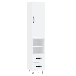 Skříň highboard bílá 34,5 x 34 x 180 cm kompozitní dřevo - obrázek 2