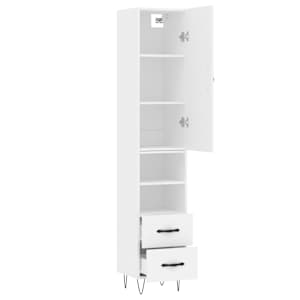 Skříň highboard bílá 34,5 x 34 x 180 cm kompozitní dřevo - obrázek 4