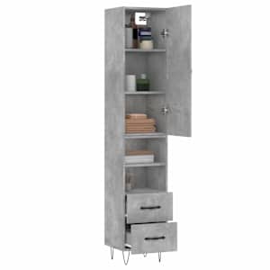 Skříň highboard betonově šedá 34,5x34x180 cm kompozitní dřevo - obrázek 3