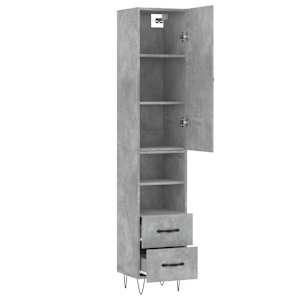 Skříň highboard betonově šedá 34,5x34x180 cm kompozitní dřevo - obrázek 4