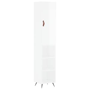 Skříň highboard bílá s vysokým leskem 34,5x34x180 cm kompozit - obrázek 2