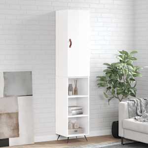 Skříň highboard bílá s vysokým leskem 34,5x34x180 cm kompozit - obrázek 1