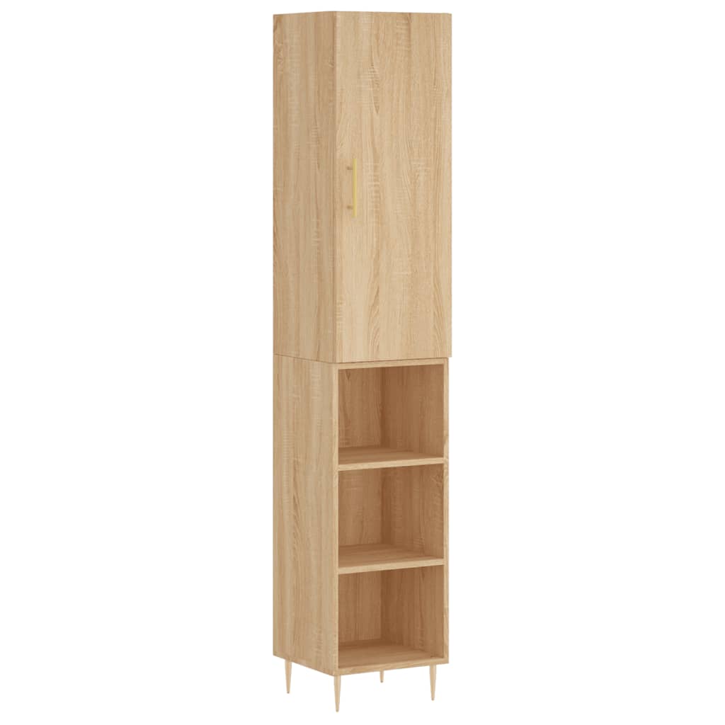 Thumbnail - vidaXL Highboard Sonoma-Eiche 34,5x34x180 cm Holzwerkstoff