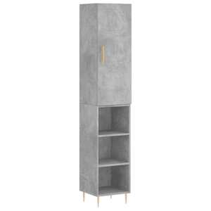 Skříň highboard betonově šedá 34,5x34x180 cm kompozitní dřevo - obrázek 2