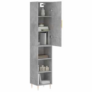 Skříň highboard betonově šedá 34,5x34x180 cm kompozitní dřevo - obrázek 3