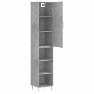 Skříň highboard betonově šedá 34,5x34x180 cm kompozitní dřevo - obrázek 4