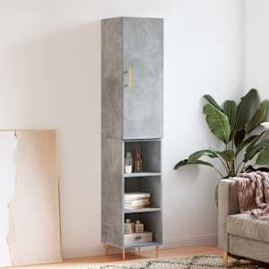 Skříň highboard betonově šedá 34,5x34x180 cm kompozitní dřevo - obrázek 1