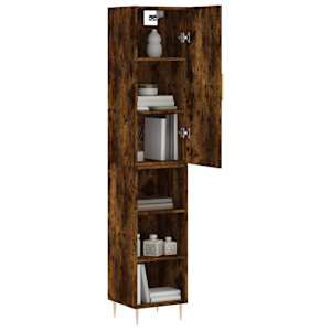 Skříň highboard kouřový dub 34,5 x 34 x 180 cm kompozitní dřevo - obrázek 3