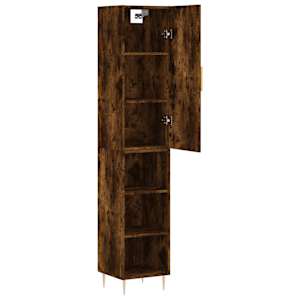 Skříň highboard kouřový dub 34,5 x 34 x 180 cm kompozitní dřevo - obrázek 4
