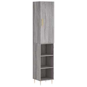 Skříň highboard šedá sonoma 34,5 x 34 x 180 cm kompozitní dřevo - obrázek 2