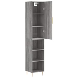 Skříň highboard šedá sonoma 34,5 x 34 x 180 cm kompozitní dřevo - obrázek 4
