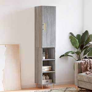 Skříň highboard šedá sonoma 34,5 x 34 x 180 cm kompozitní dřevo - obrázek 1