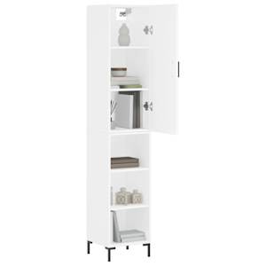 Skříň highboard bílá 34,5 x 34 x 180 cm kompozitní dřevo - obrázek 3