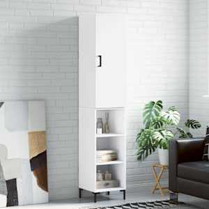 Skříň highboard bílá 34,5 x 34 x 180 cm kompozitní dřevo - obrázek 1