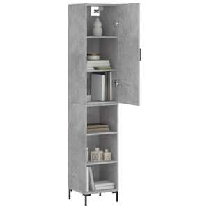 Skříň highboard betonově šedá 34,5x34x180 cm kompozitní dřevo - obrázek 3