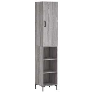 Skříň highboard šedá sonoma 34,5 x 34 x 180 cm kompozitní dřevo - obrázek 2