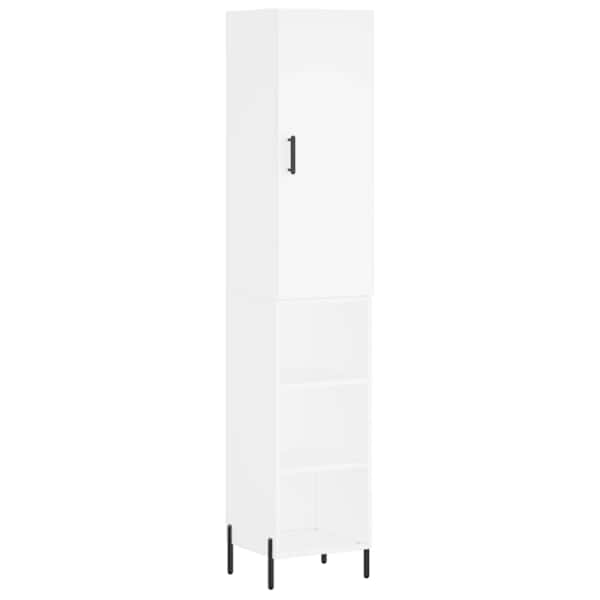vidaXL k&otilde;rge kapp, valge , 34,5x34x180 cm, tehispuit