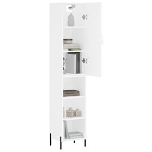 Skříň highboard bílá 34,5 x 34 x 180 cm kompozitní dřevo - obrázek 3