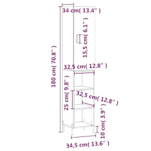 Skříň highboard dub sonoma 34,5 x 34 x 180 cm kompozitní dřevo - obrázek 13