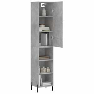 Skříň highboard betonově šedá 34,5x34x180 cm kompozitní dřevo - obrázek 3