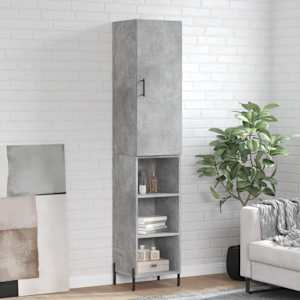 Skříň highboard betonově šedá 34,5x34x180 cm kompozitní dřevo - obrázek 1