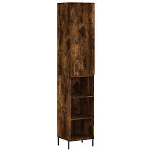 Skříň highboard kouřový dub 34,5 x 34 x 180 cm kompozitní dřevo - obrázek 2