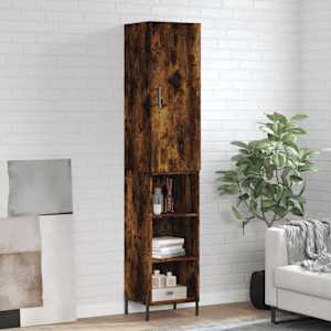 Skříň highboard kouřový dub 34,5 x 34 x 180 cm kompozitní dřevo - obrázek 1