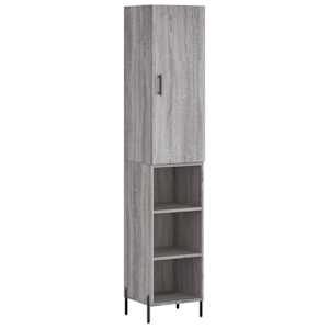 Skříň highboard šedá sonoma 34,5 x 34 x 180 cm kompozitní dřevo - obrázek 2