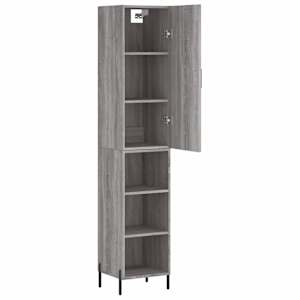 Skříň highboard šedá sonoma 34,5 x 34 x 180 cm kompozitní dřevo - obrázek 4