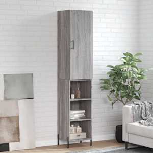 Skříň highboard šedá sonoma 34,5 x 34 x 180 cm kompozitní dřevo - obrázek 1