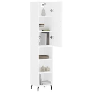 Skříň highboard bílá 34,5 x 34 x 180 cm kompozitní dřevo - obrázek 3