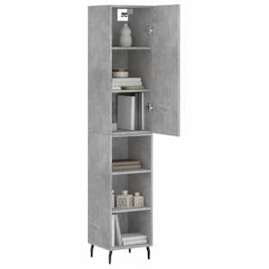 Skříň highboard betonově šedá 34,5x34x180 cm kompozitní dřevo - obrázek 3