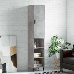 Skříň highboard betonově šedá 34,5x34x180 cm kompozitní dřevo - obrázek 1