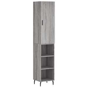 Skříň highboard šedá sonoma 34,5 x 34 x 180 cm kompozitní dřevo - obrázek 2