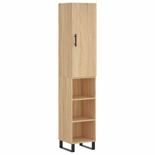 vidaXL k&otilde;rge kapp, Sonoma tamm, 34,5 x 34 x 180 cm, tehispuit