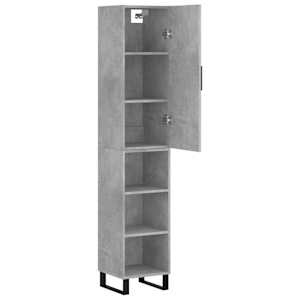 Skříň highboard betonově šedá 34,5x34x180 cm kompozitní dřevo - obrázek 4
