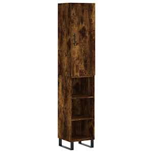 Skříň highboard kouřový dub 34,5 x 34 x 180 cm kompozitní dřevo - obrázek 2